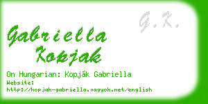gabriella kopjak business card