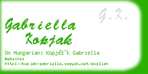 gabriella kopjak business card